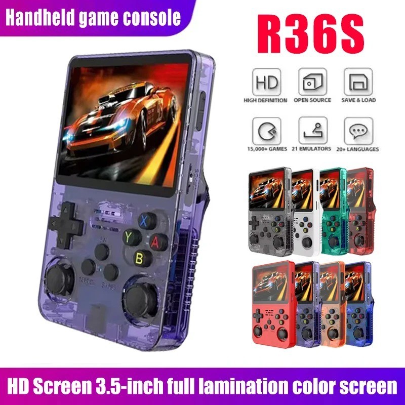 128GB,R36S Handheld Game Console 3.5 Inch IPS Screen Games, Video Games