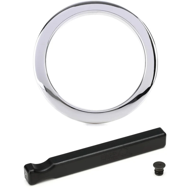 Bass Drum O's Port Hole Ring with Cutter - 4" - Chrome