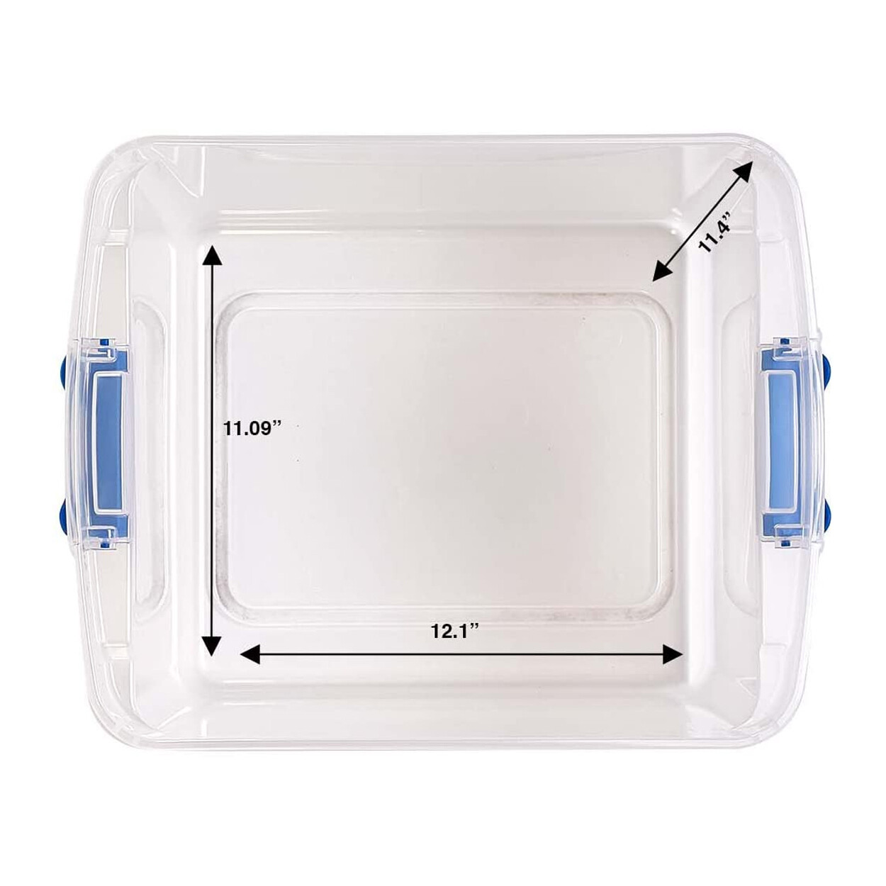 Homz 31 Quart Heavy Duty Clear Plastic Stackable Storage Containers, 16 Pack