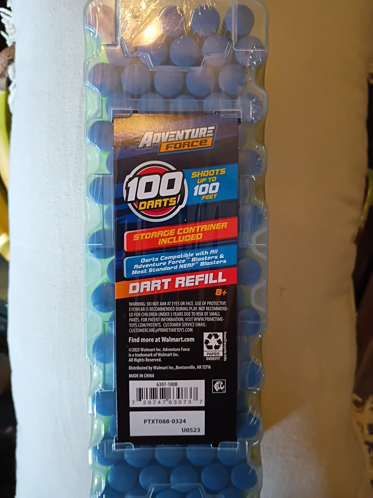 Adventure Force 100 Soft Foam Darts Refill Ammo With Compatible w/ Nerf Blasters