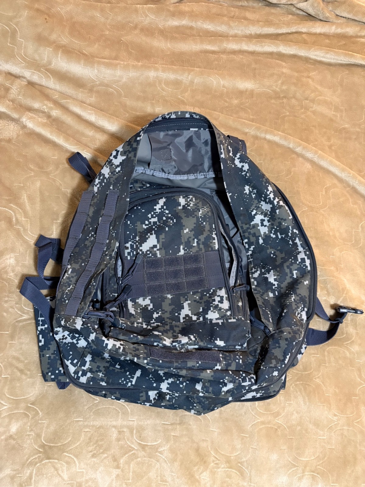 Code Alpha ABU Pattern 3 Day Tactical Expandable Black Camo Backpack US Navy