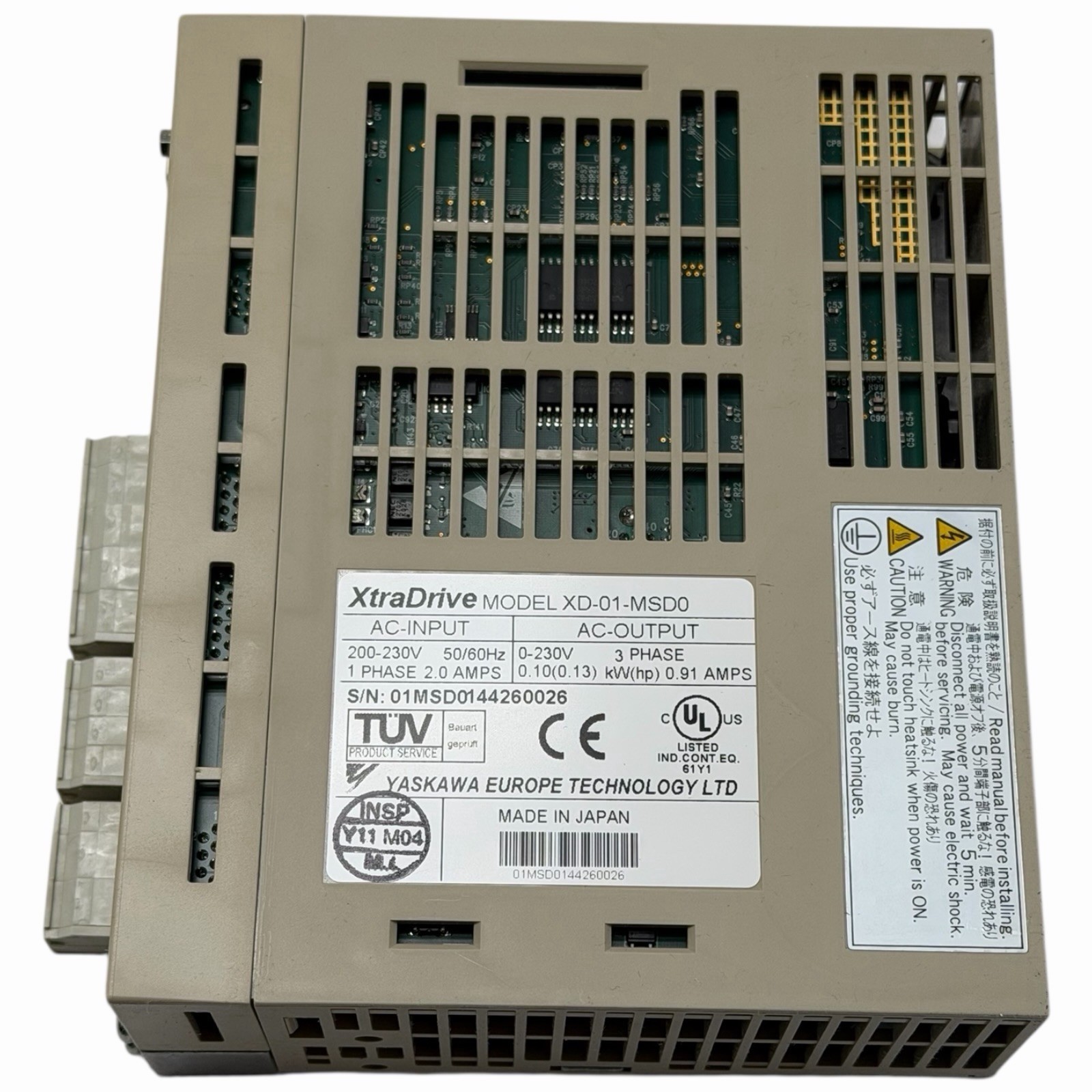 Yaskawa XtraDrive XD-01-MSD0 Servo Amplifier