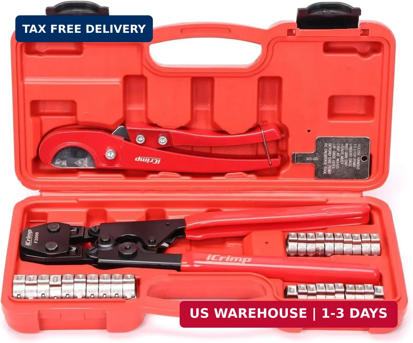 iCrimp PEX Pipe Clamp Crimping Tool Kit Cinch Crimper Tool for Stainless Steel C