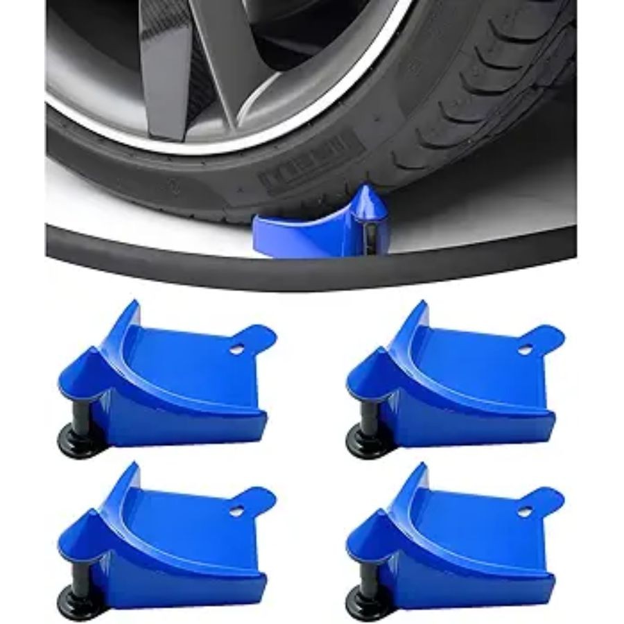 4 PCS Car Hose Guide, Durable Plastic Tire Hose Guide Preventing Sticking-Blue
