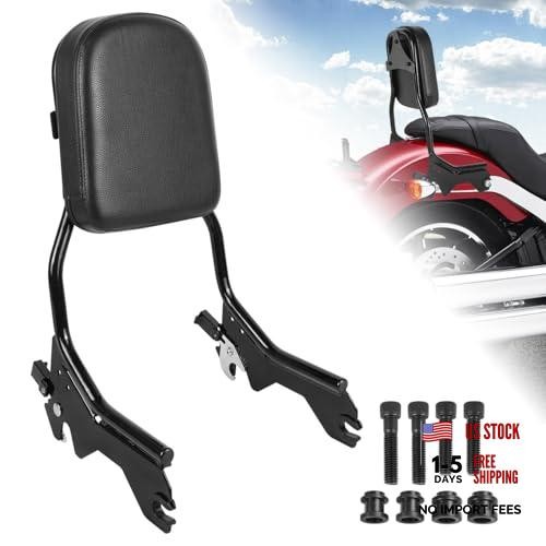 Passenger Upright Sissy Bar With Pad Docking Hardware Kit Compatible Backrest