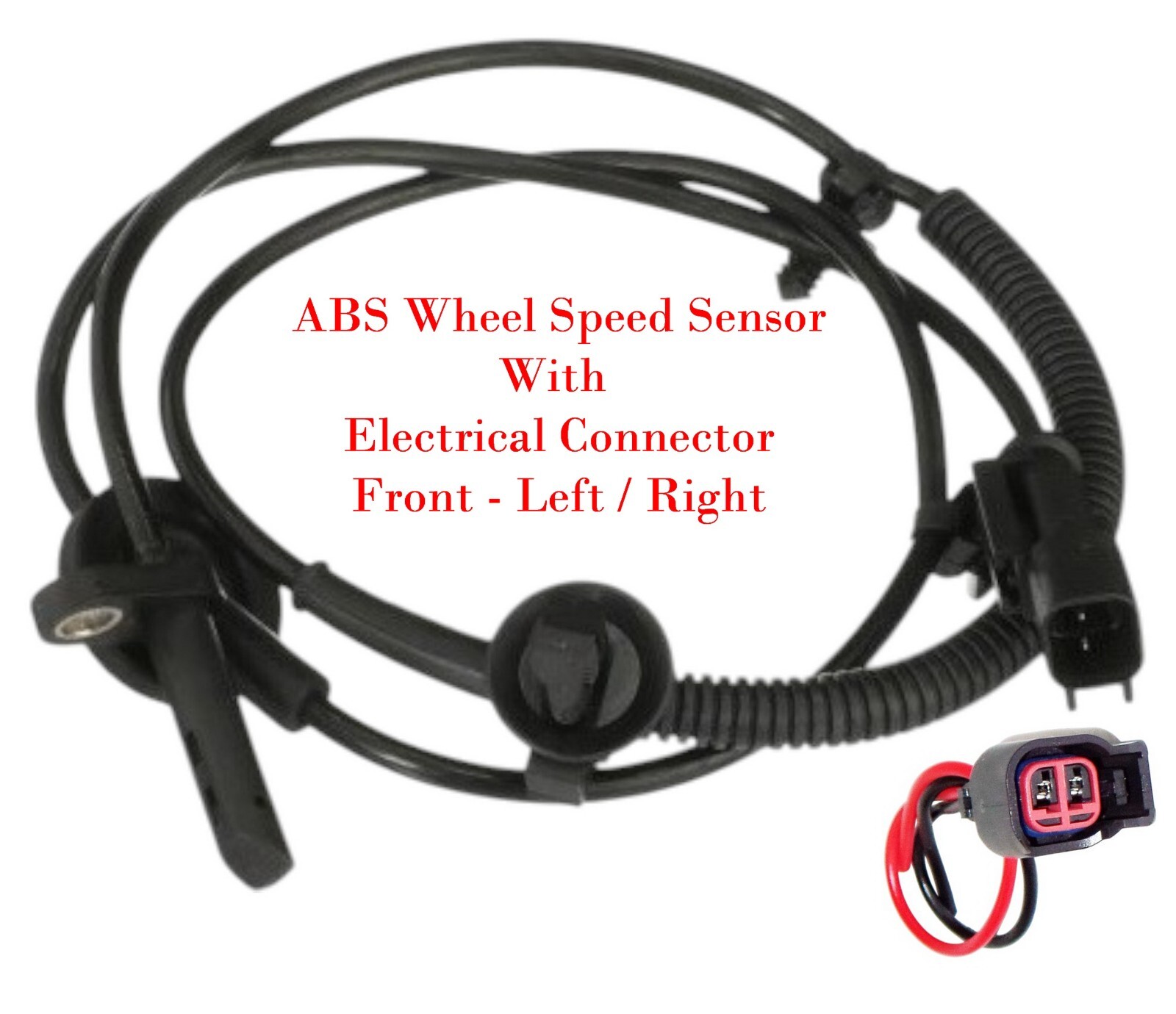 Wheel Speed Sensor & Connector Front L/R Fits Buick Chevrolet GMC Saturn