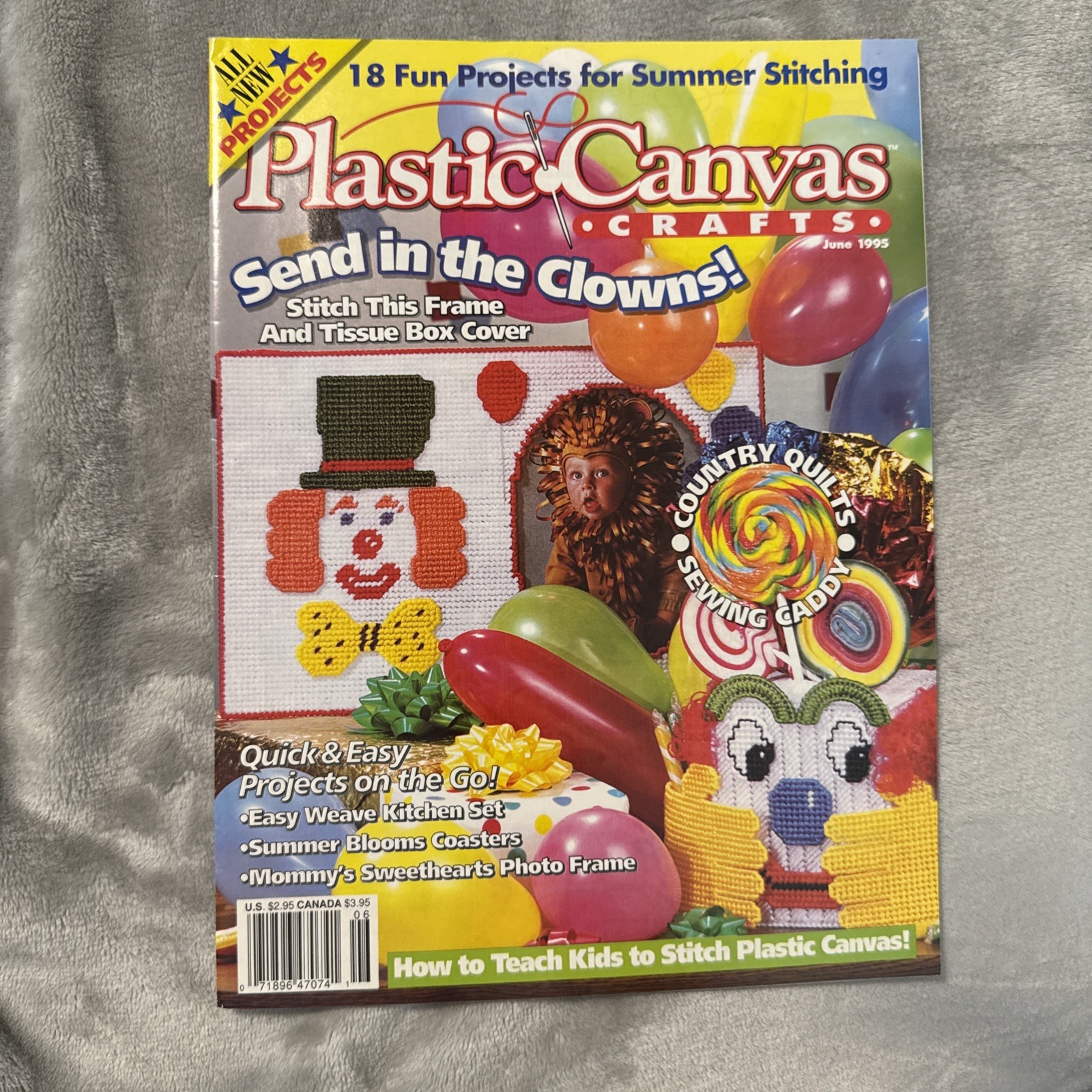 Vintage Plastic Canvas pattern book Send In The Clowns