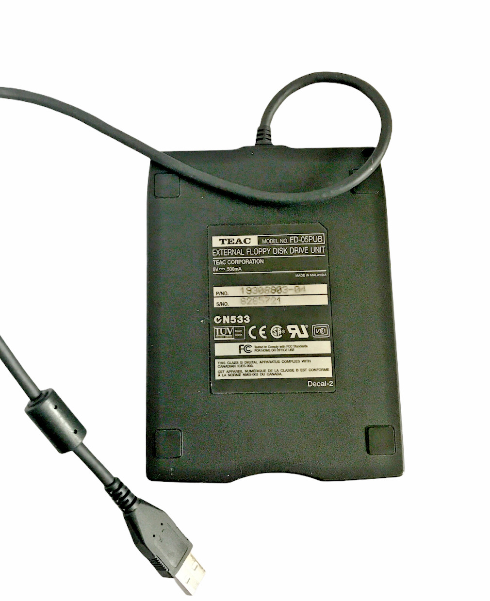 TEAC External Floppy Disk Drive Unit # FD-05PUB Not Tested