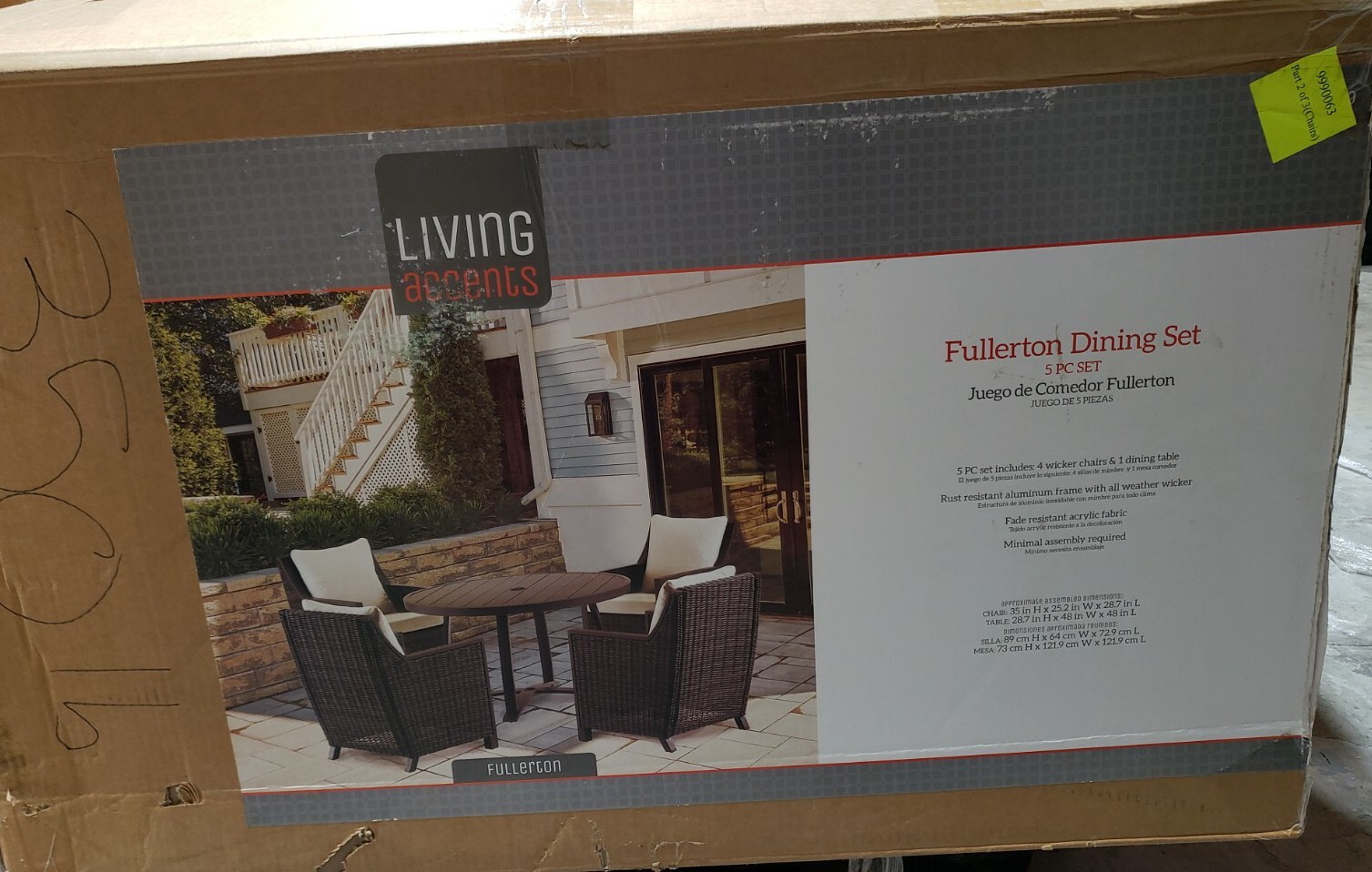 2 Living Accent Fullerton Brown Aluminum & Wicker Outdoor Lounge Chairs Beige