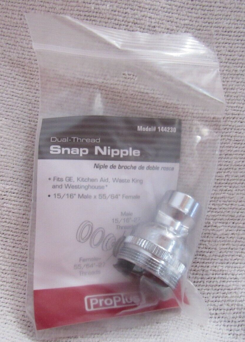 PROPLUS 144230 Dual Thread Snap Adapter 15/16" Male x 55/64" Female