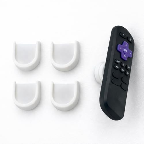 Magnetic Remote Control Holder Wall Mount 4 Pack Key Ring Tool Holder Remote