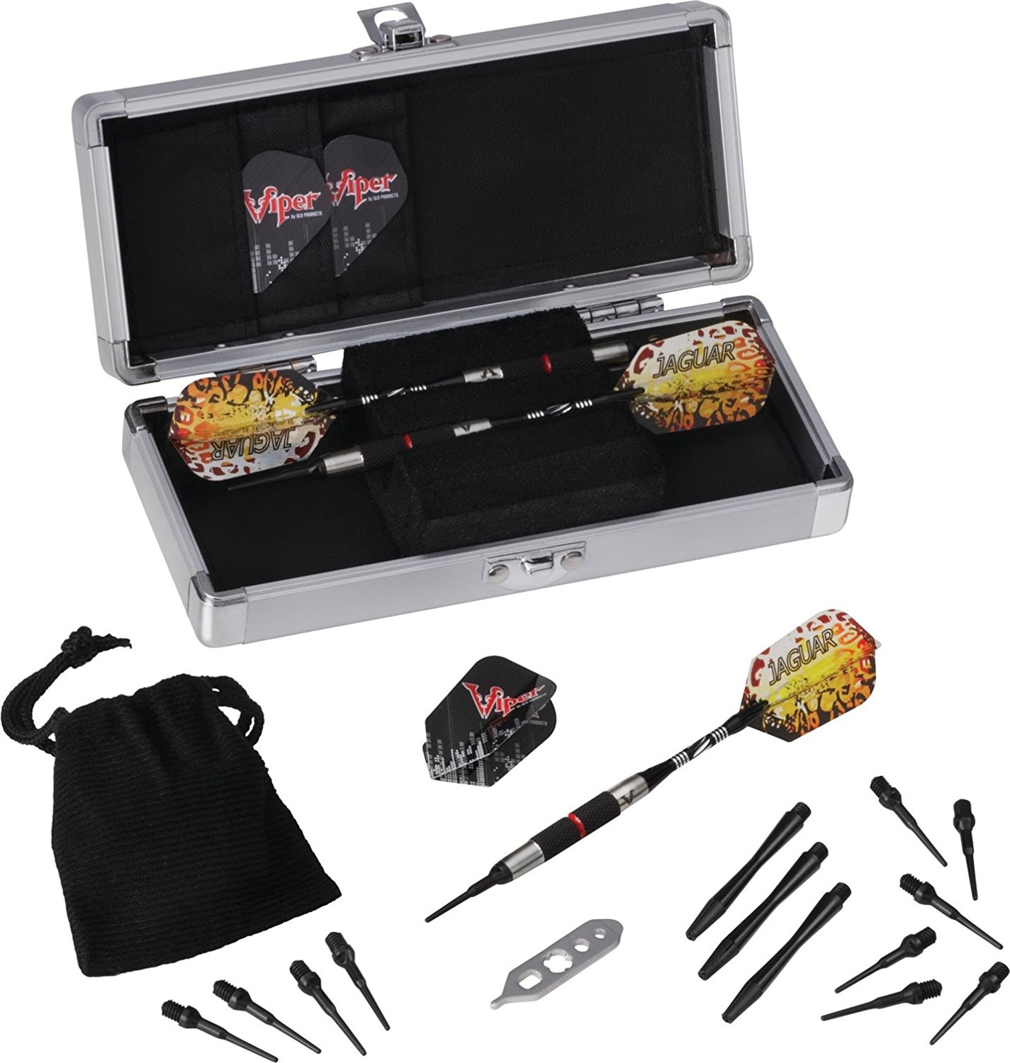 Viper Jaguar Tungsten Soft Tip Darts Silver Barrel 18 Grams