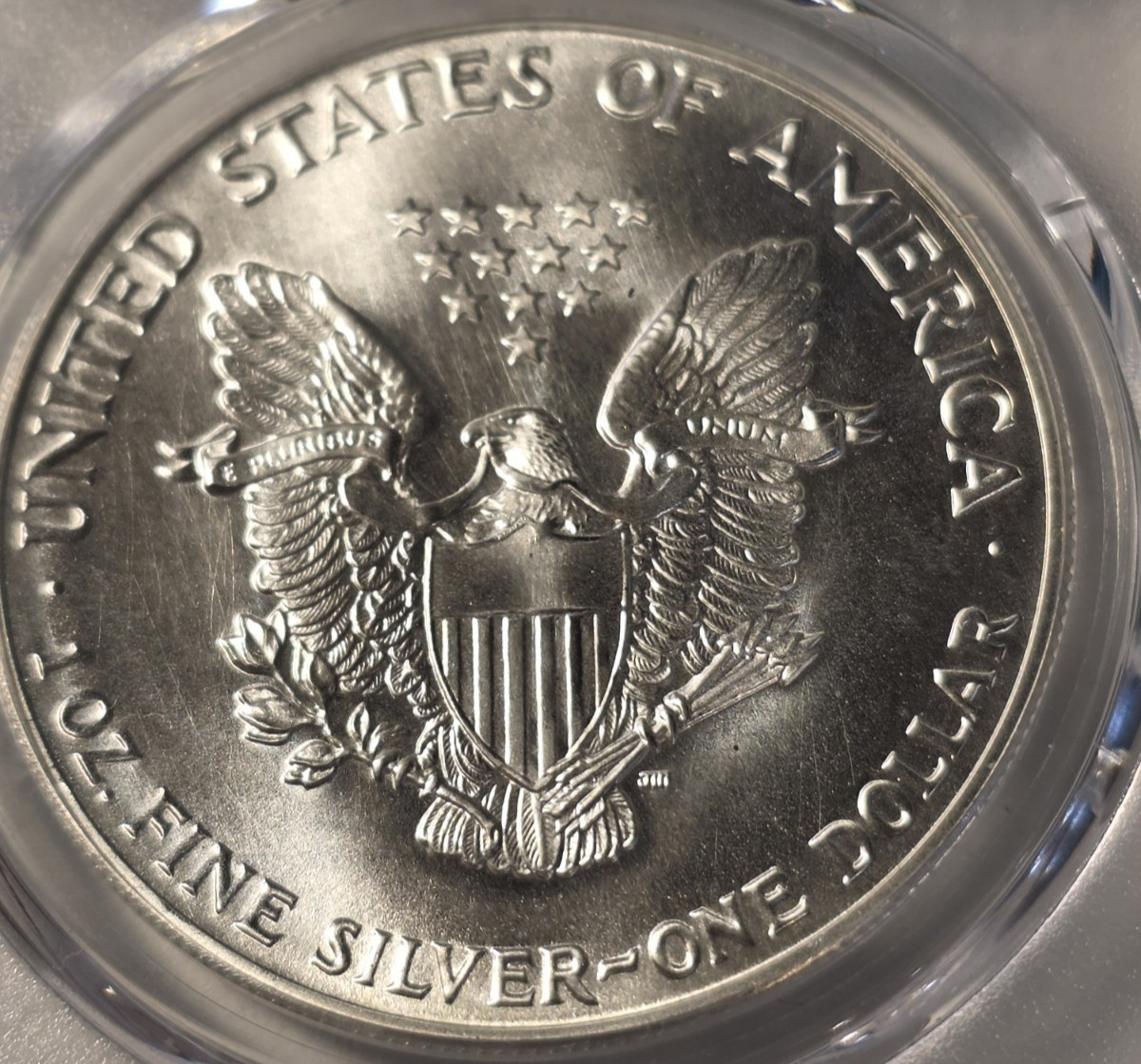 1987 Silver Eagle PCGS MS69 First Strike BLAST WHITE GEM 2nd Year-Flag Label