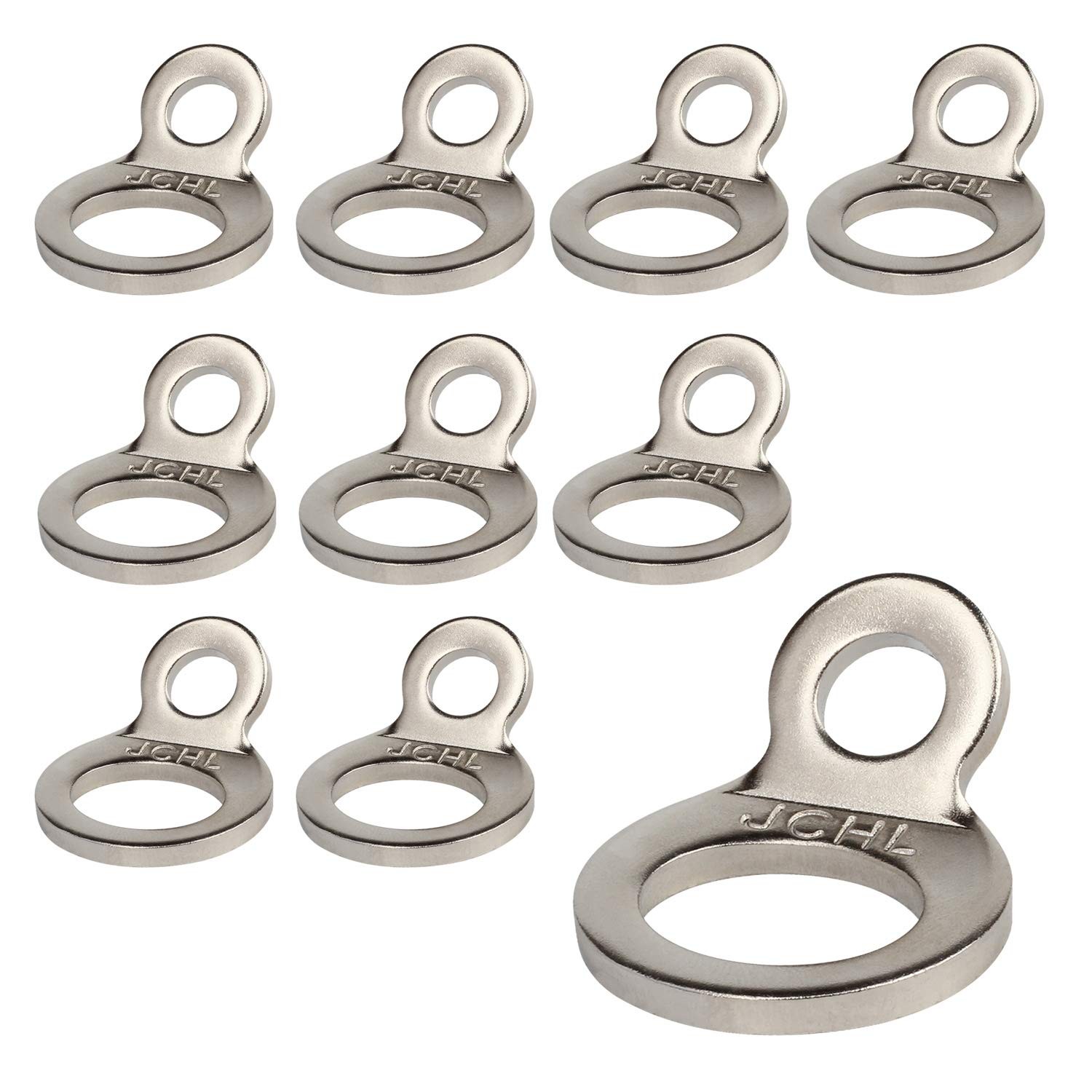 10 Pack Stainless Steel Tie Down Anchor Hooks Small Multi Purpose Hardware
