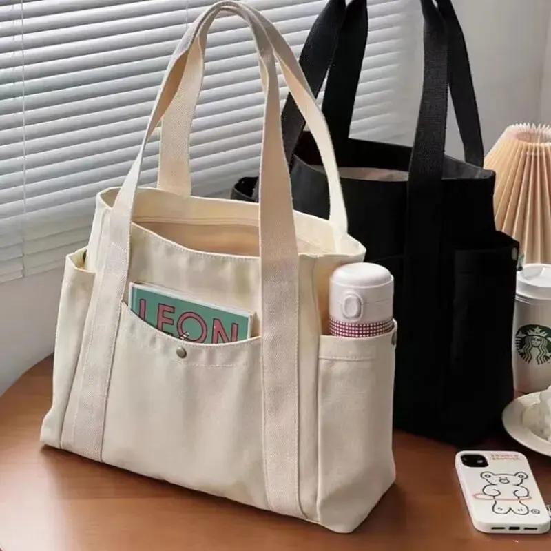 Large Canvas Tote Bag for Work, School & Travel — Stylish, Versatile & Durable