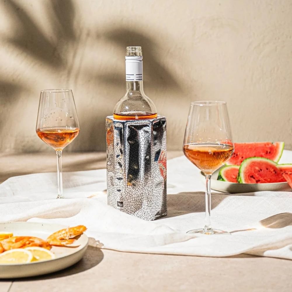 Rapid Ice Active Cooler Wine Bottle Chilling Sleeve Standard Silver