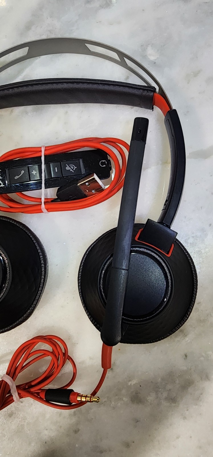 Plantronics Poly DUO C5220T Wired W/C5220 Controller Tested .