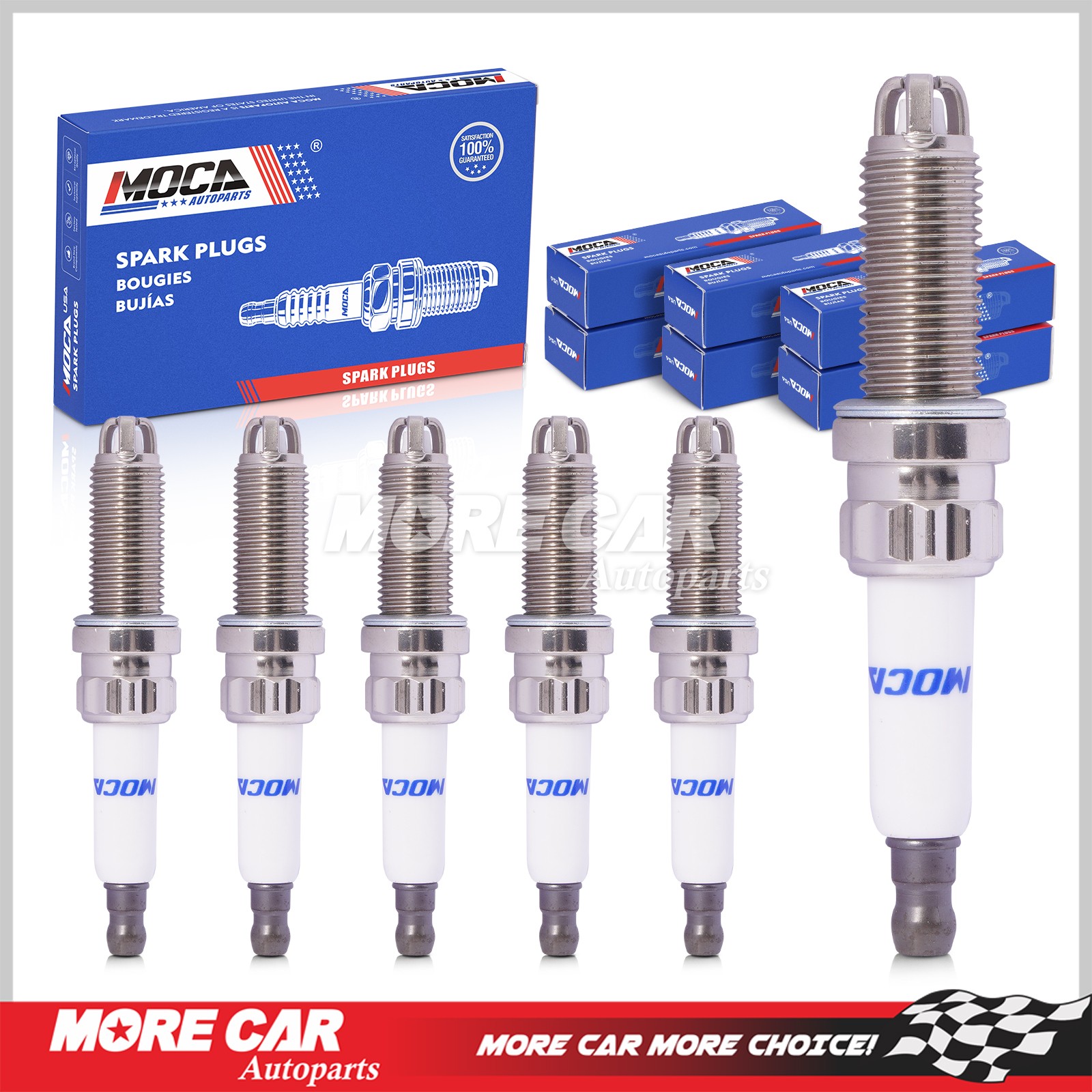 6Pcs Spark Plugs for BMW 335i 535i 740i 1 Series 135i X6 Z4 3.0L L6 Turbocharged