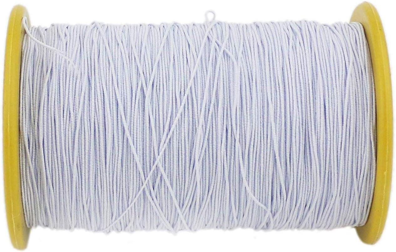 2PCS 0.5Mm Thickness 547 Yard Elastic Thread White