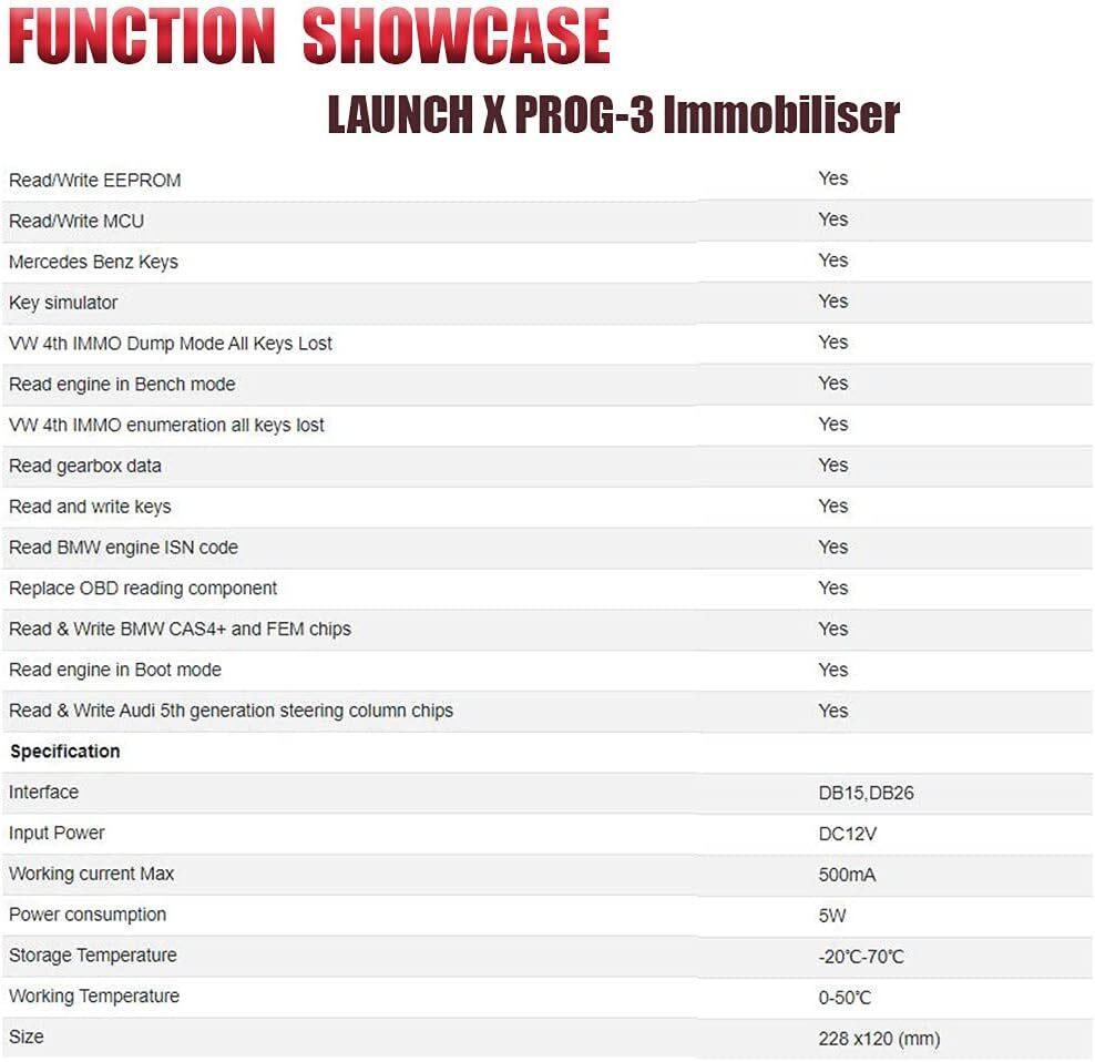 Launch X-Prog 3 Advanced Immobilizer & Key Programmer for X431 V PRO 5 PAD V VII