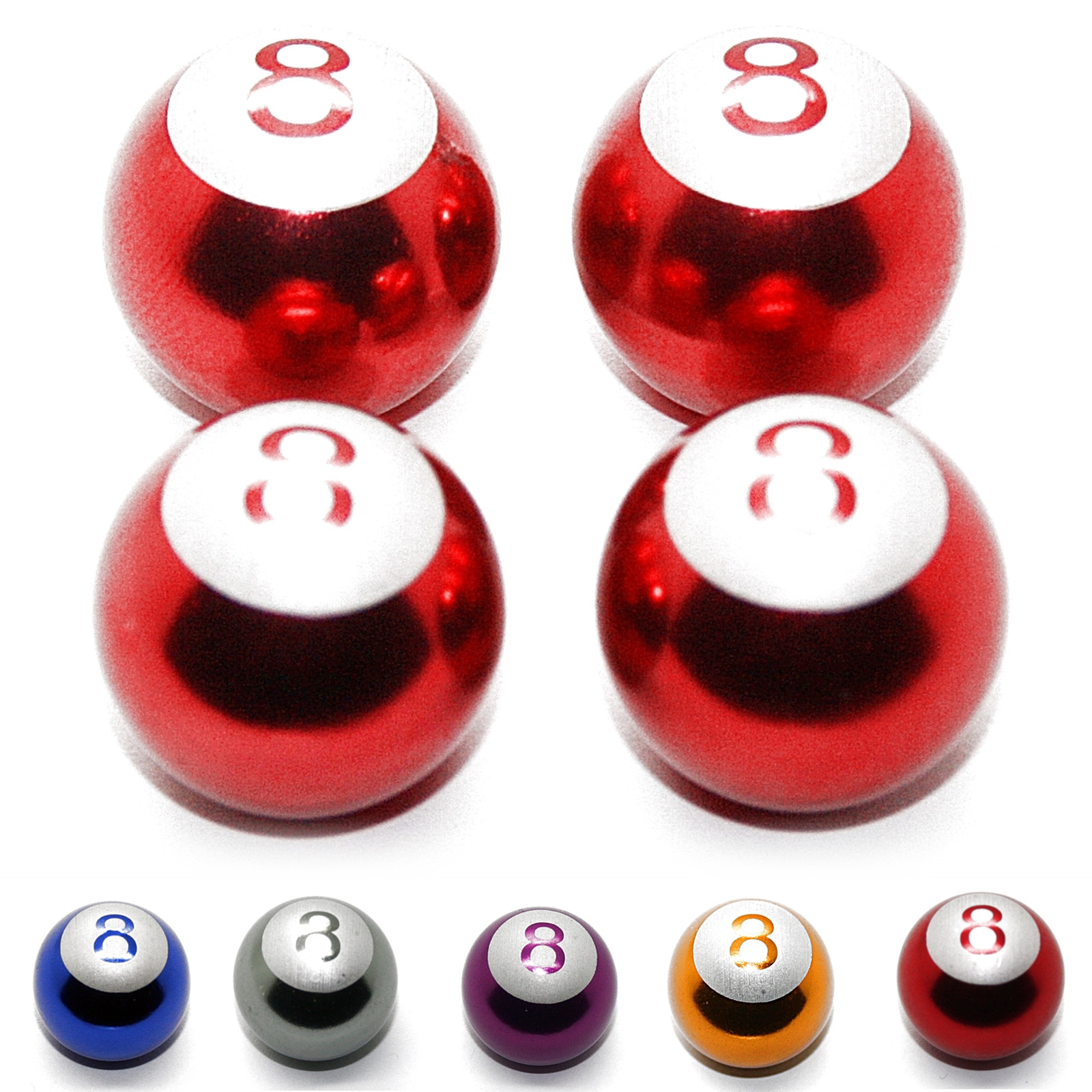 4x Valves Billiard Ball 8 Ball Motorcycle Car Bike Billiard Audi BMW Valves