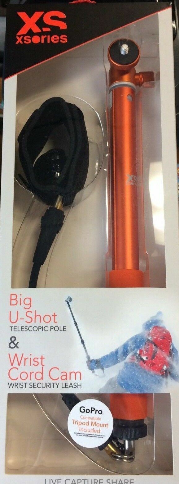 XSORIES Combo Big U-Shot 37" Extendable Pole, Wrist Tether & GoPro Tripod Mount