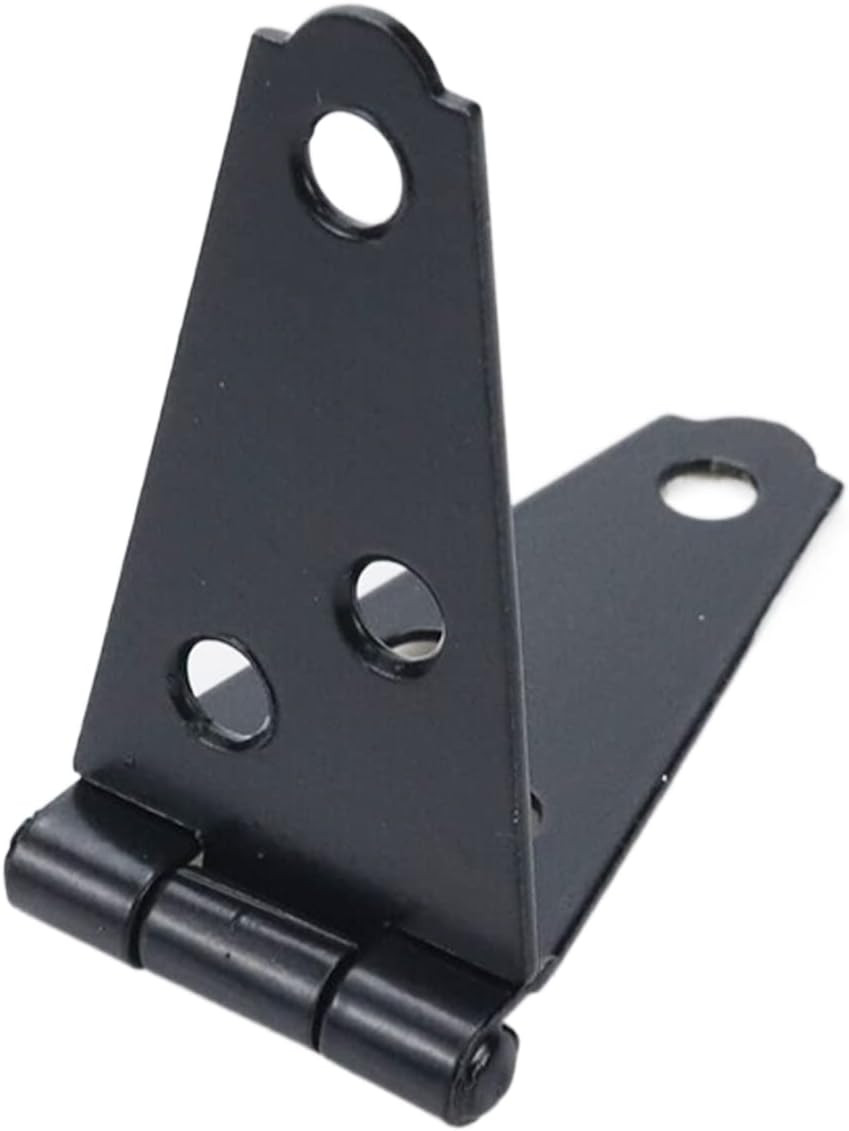 2" Strap Hinges Heavy Duty Gate Hinges,Black,6Pcs | Cabinet Latch Door Hinge wit