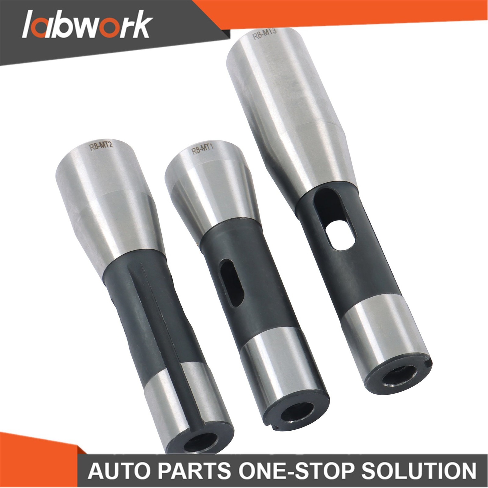 Labwork Precision Ground R8 Shank 3pc Adapter for Milling Machine Arbors