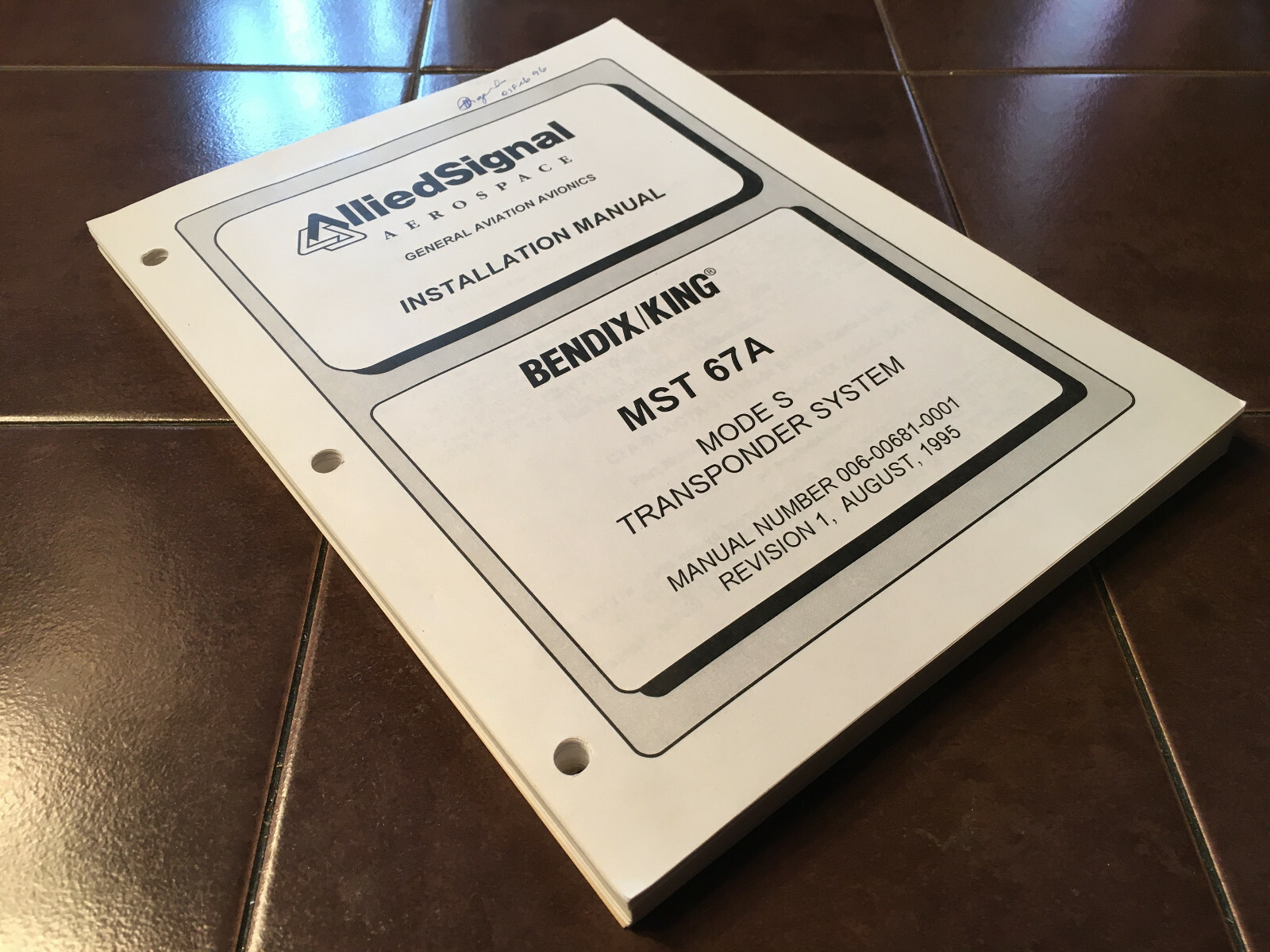 King MST-67A Mode S ATC Transponder System Install Manual