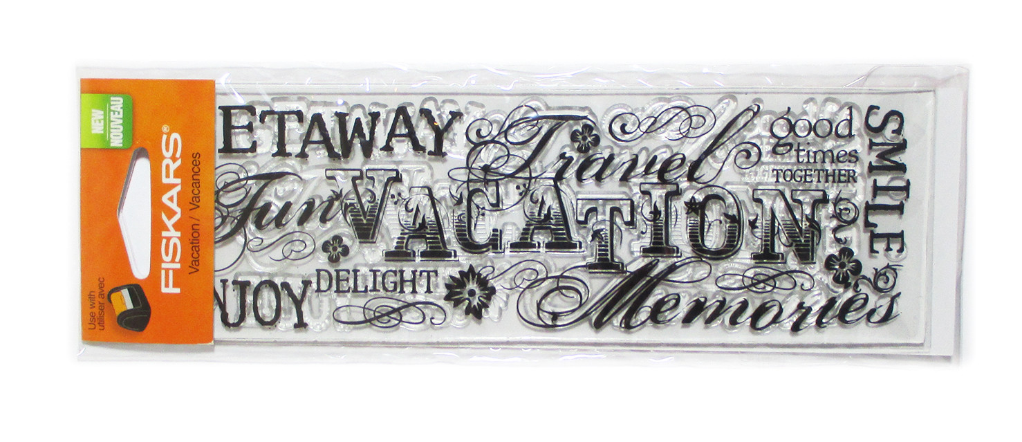Fiskars Continuous Stamp Wheel Vacation Design - Travel, Getaway, Enjoy Memories