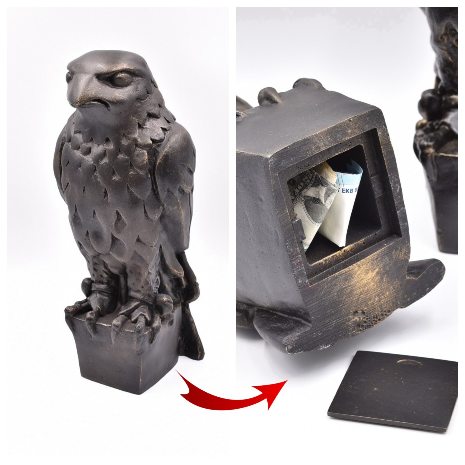 The Maltese Falcon statue prop REAL SIZE  11.5"  29 cm  free shipping to europe