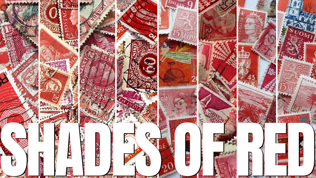 Shades of Red Stamps, Decoupage, Stamps for Crafts, Paper Art, Collages