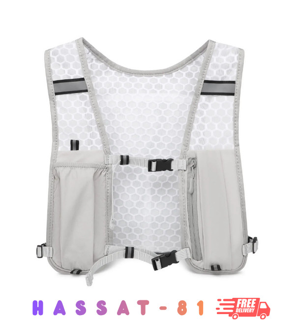 Lightweight Running Vest with Phone Holder New Reflective Hydration Water Chest