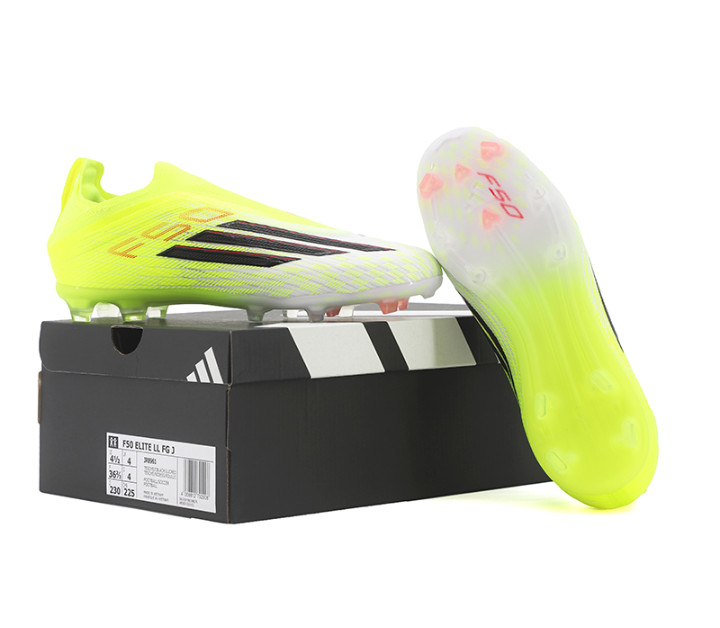 adidas F50 Elite Laceless FG Junior Youth Kids Soccer Cleats Solar Yellow JR8961