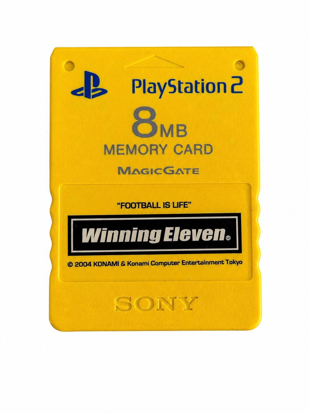 Official Sony PS2 Memory Card 8MB Yellow MagicGate Winning Eleven Playstation 2