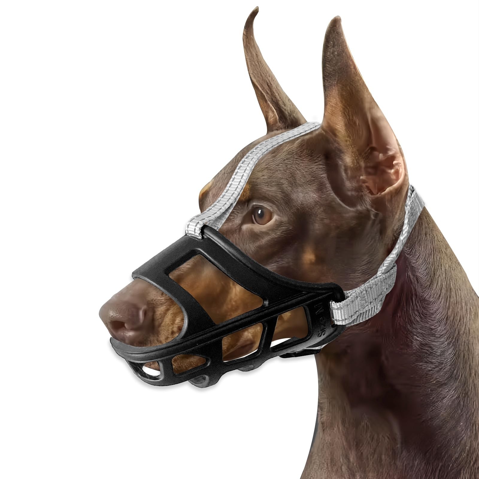 Dog Muzzle, Basket Muzzle for Small Medium Large Dogs, Lightweight Breathable...