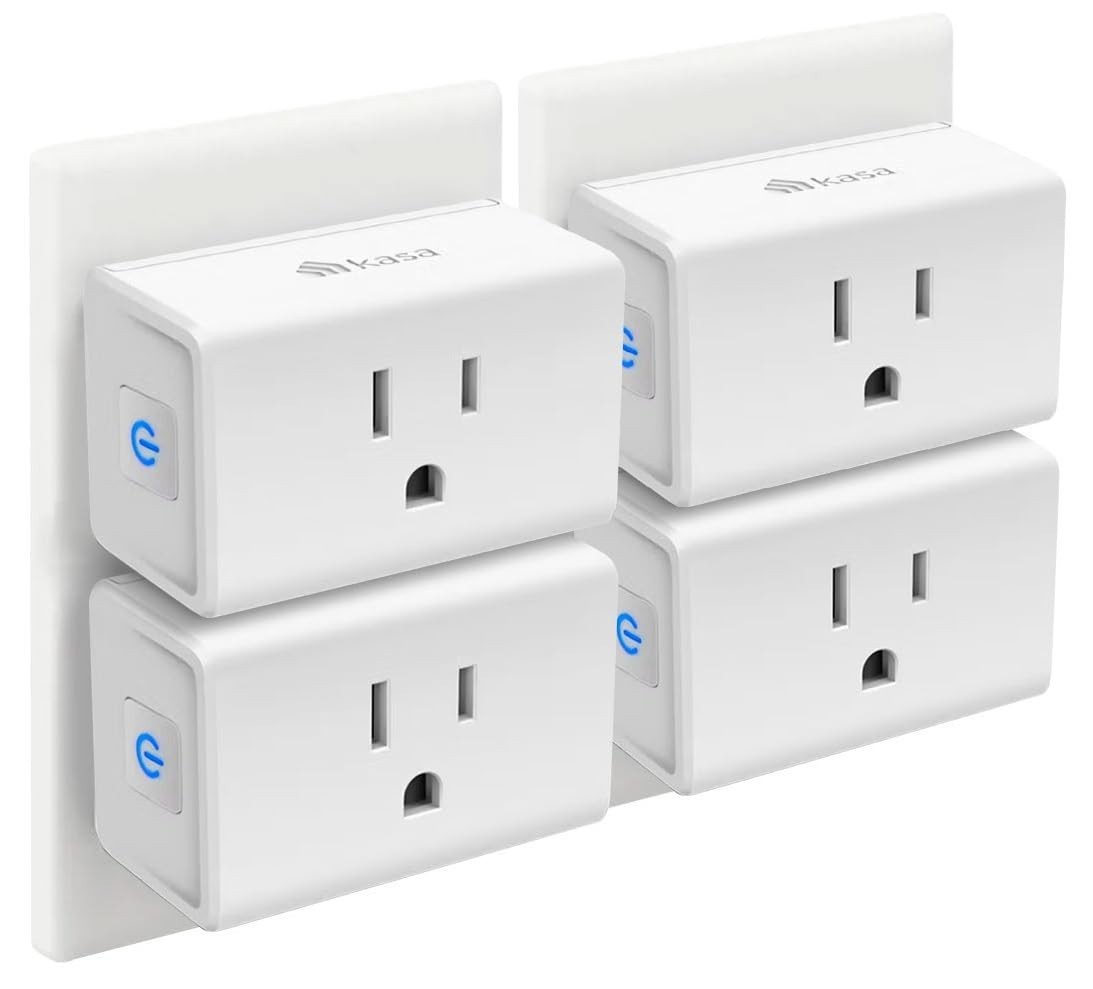 Mini Wi-Fi Smart Plug 4 Pack Voice Control Compatible with Smart Home Devices
