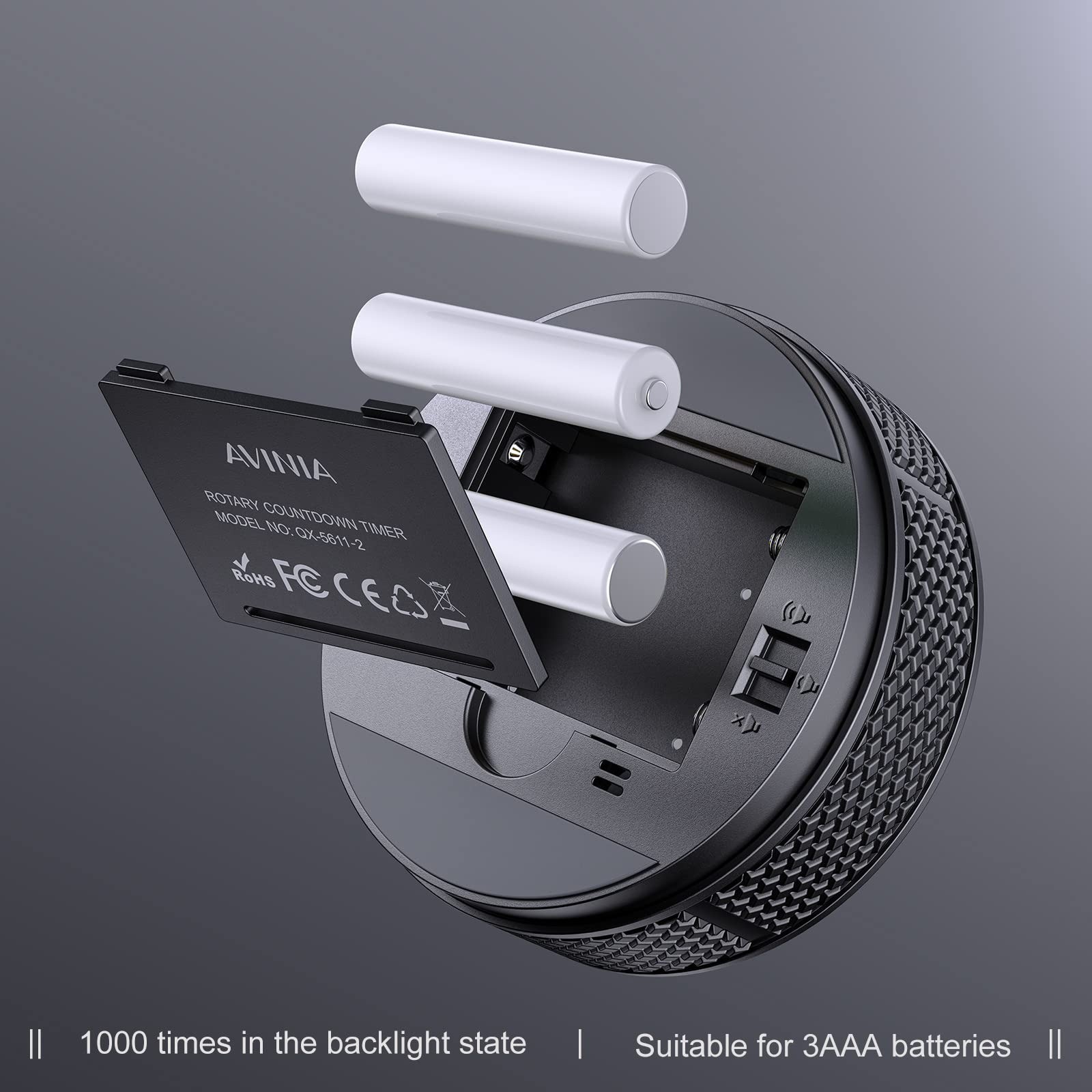 AVINIA Digital Kitchen Timer with Large LED Display - Magnetic Countdown Timer