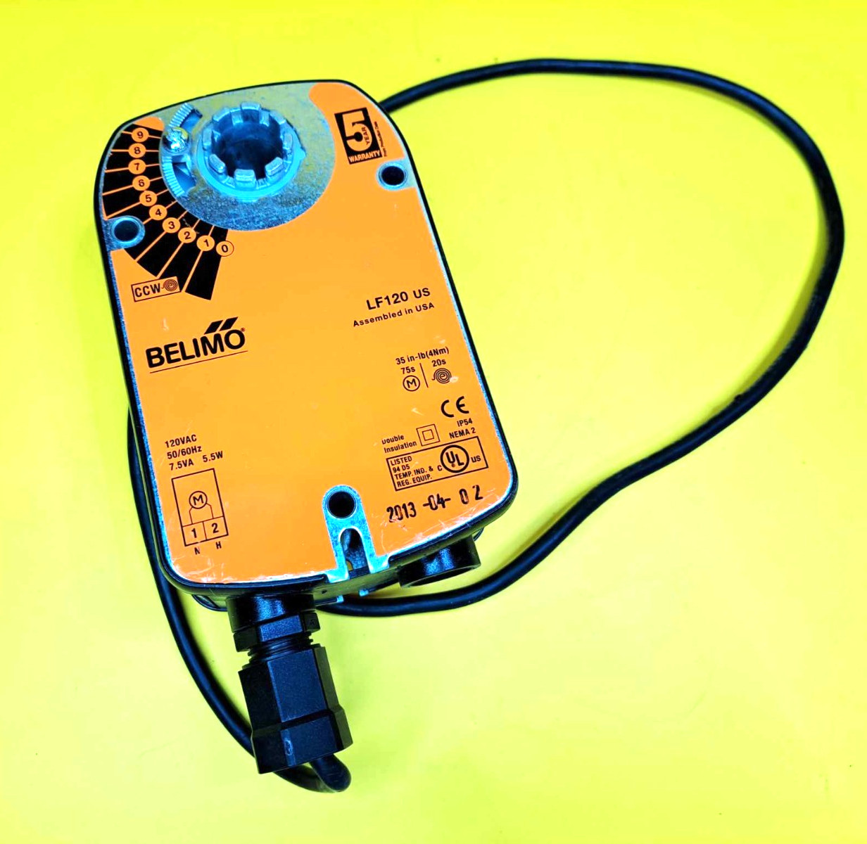 ⚡BELIMO LF120 DAMPER ACTUATOR SPRING RETURN FAIL-SAFE OPERATION HVAC AIR ON/OFF⚡