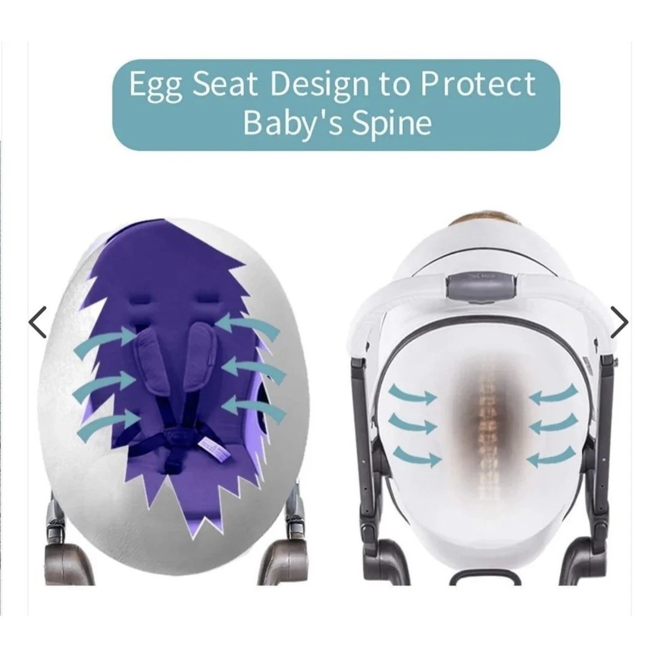 Hot Mom 2-in-1 Baby Grey Stroller with a 360° rotation function &PU leather SPF+