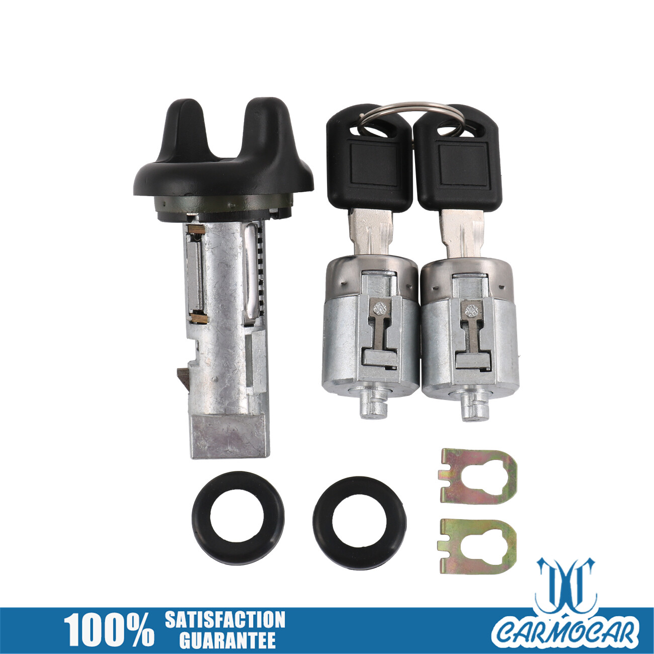 Set Ignition Key Switch Lock Cylinder & Door Lock Tumbler 2 Keys