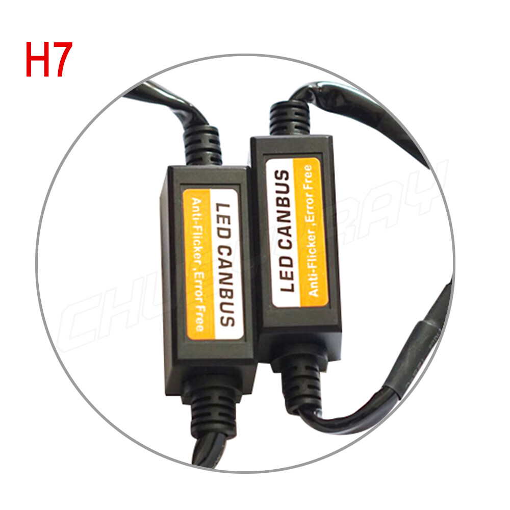 H7 LED Headlight Anti Flicker Canbus Capacitor Decoder Error Free Load 2x Kit