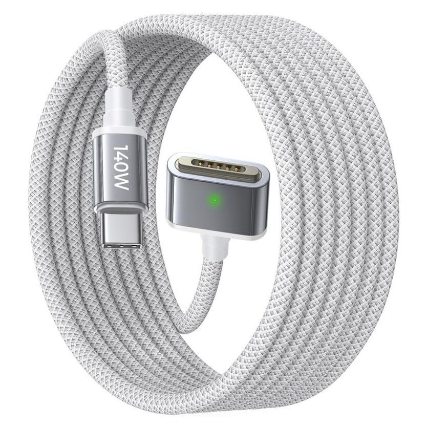 USB-C to Magnetic 3 Cable () for M4 MacBook Air Pro Charger, 140W 6.6FT Grey