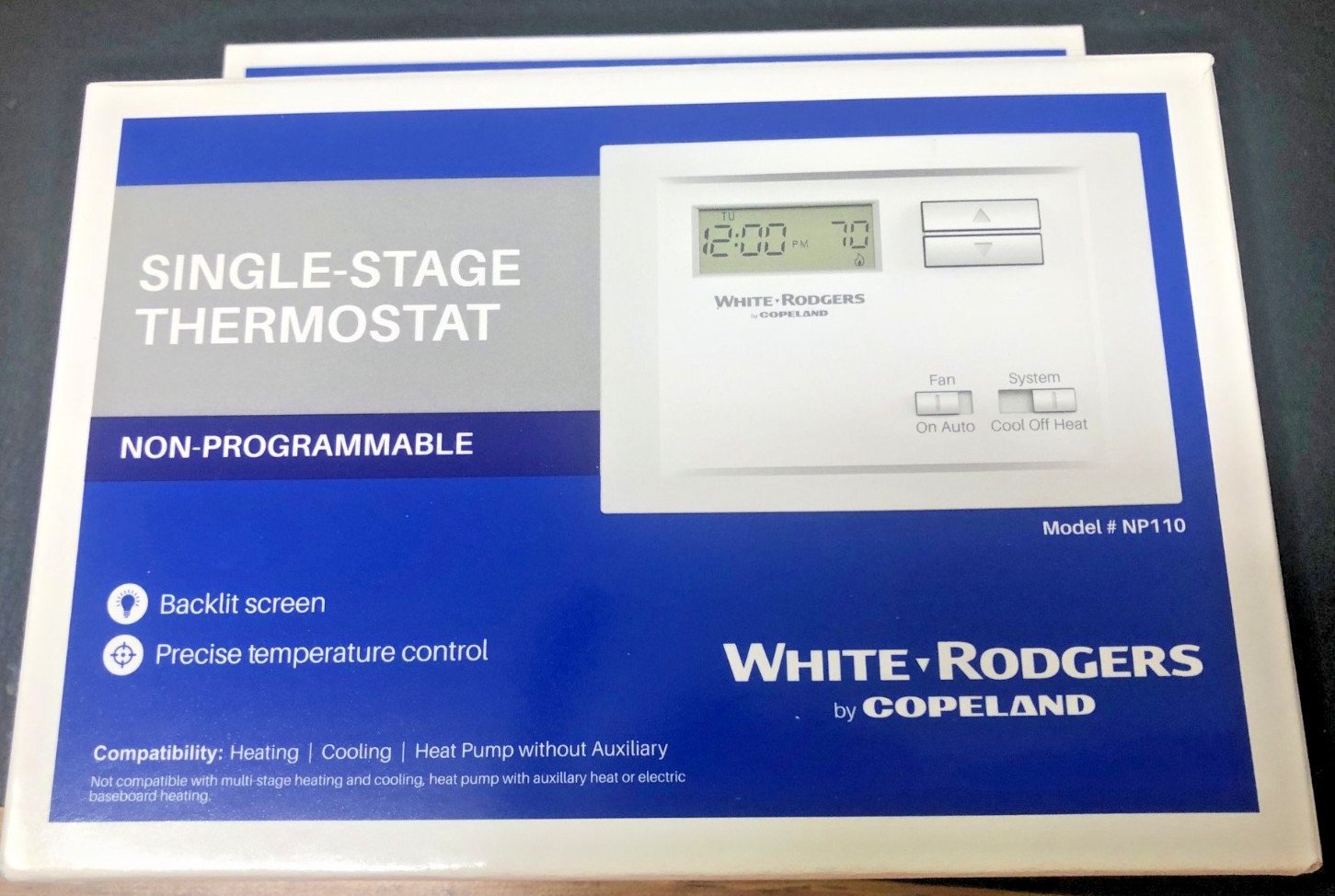 Single stage thermostat non-programmable White Rodgers by Copeland