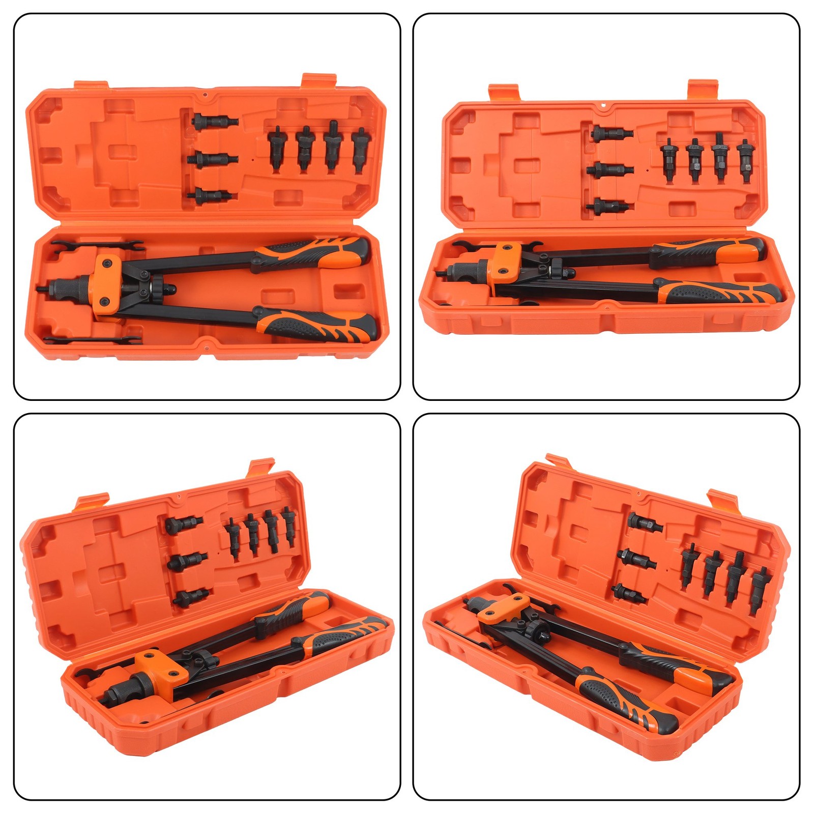 14" Rivnut Tool with 7 Metric & Inch Mandrels, 70Pcs Rivnuts Assortment Kit