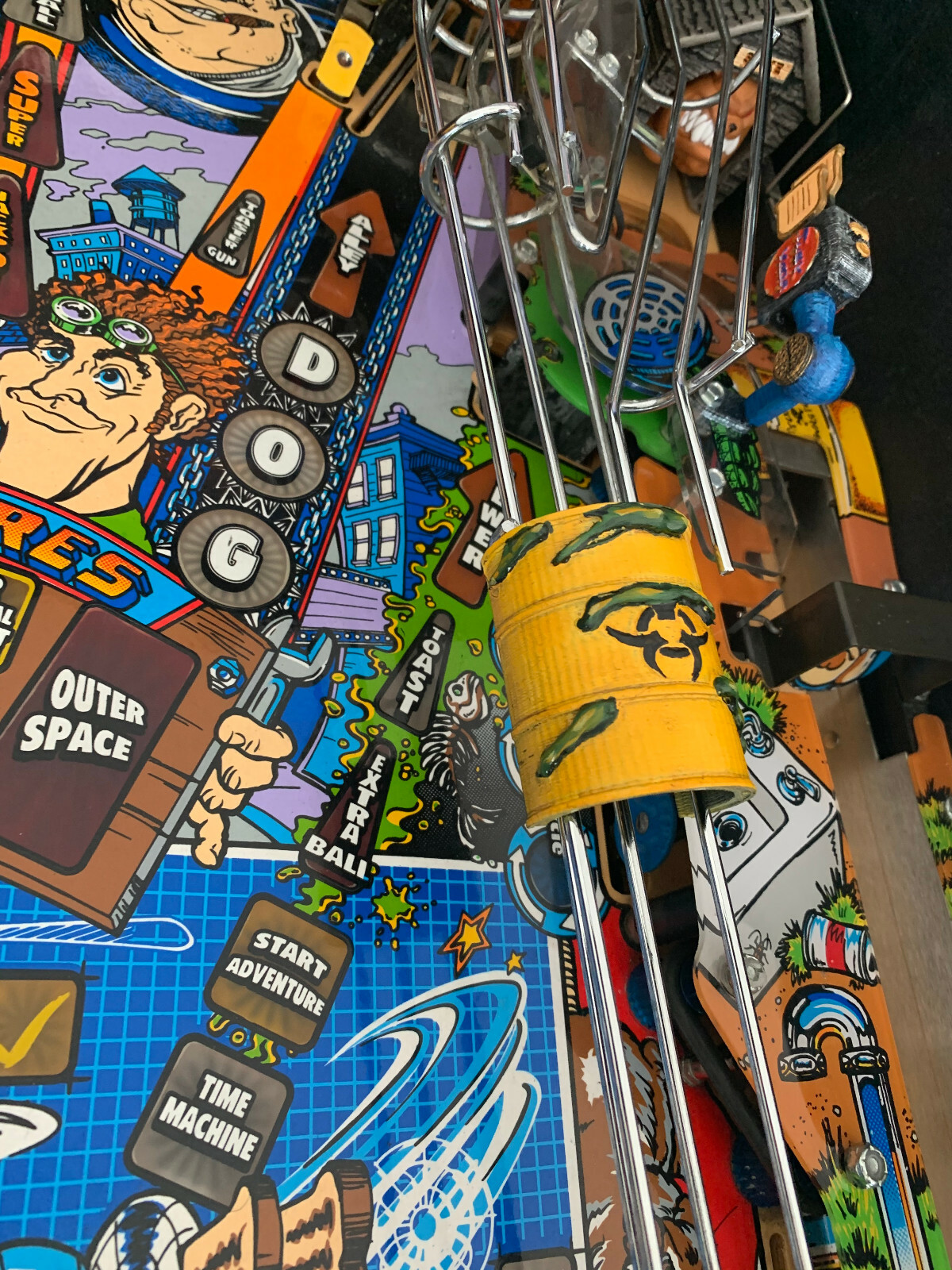 Junk Yard pinball barrel 3D mod painted