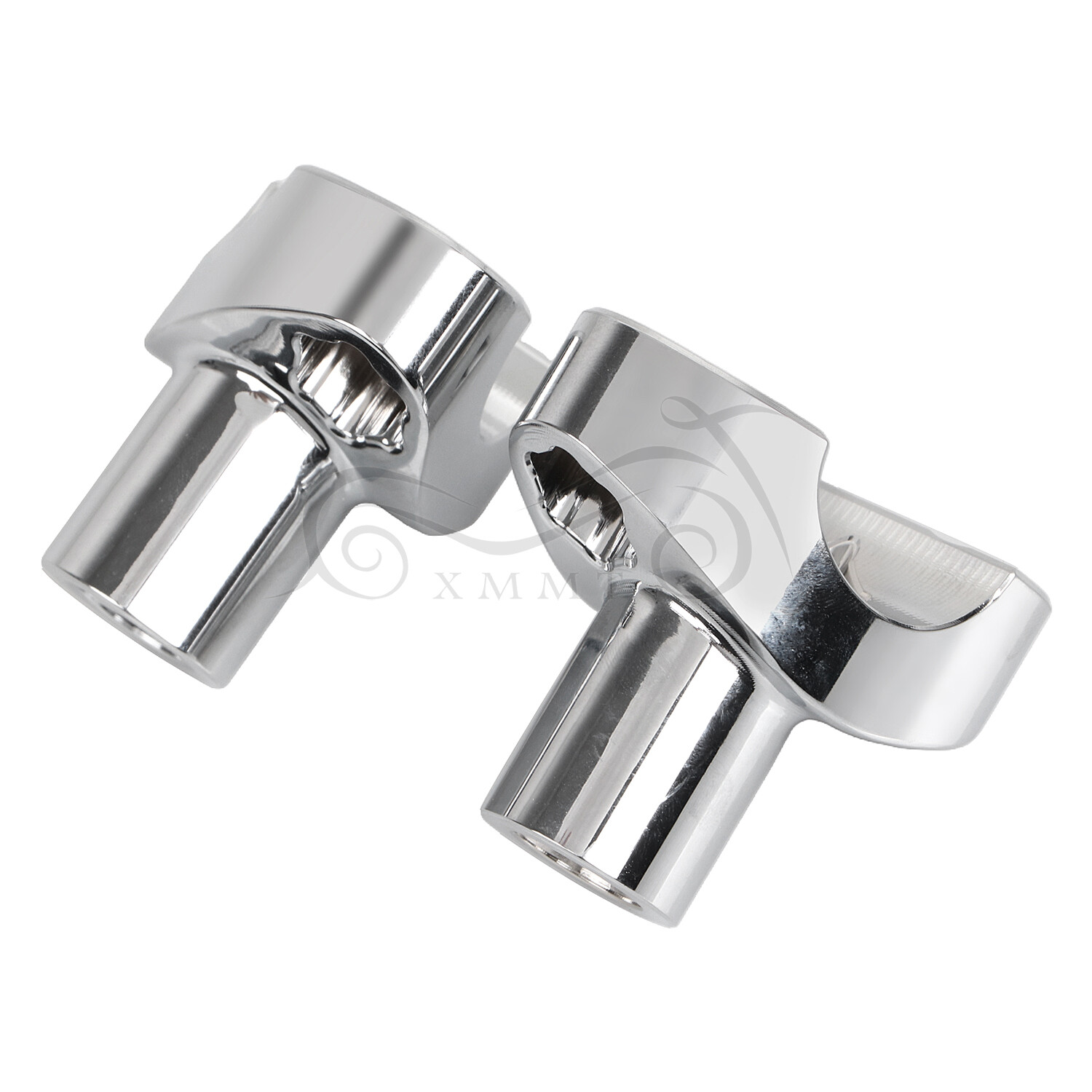 Chrome 2" Handlebar Risers Bottom For Harley Dyna Street bob Softail Sportster