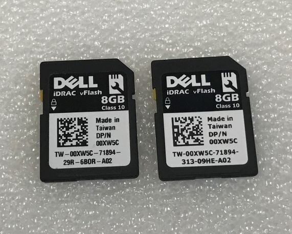 Lot of 2x Dell iDRAC vFlash 0XW5C 00XW5C 8GB SD Card for Dell PowerEdge Servers
