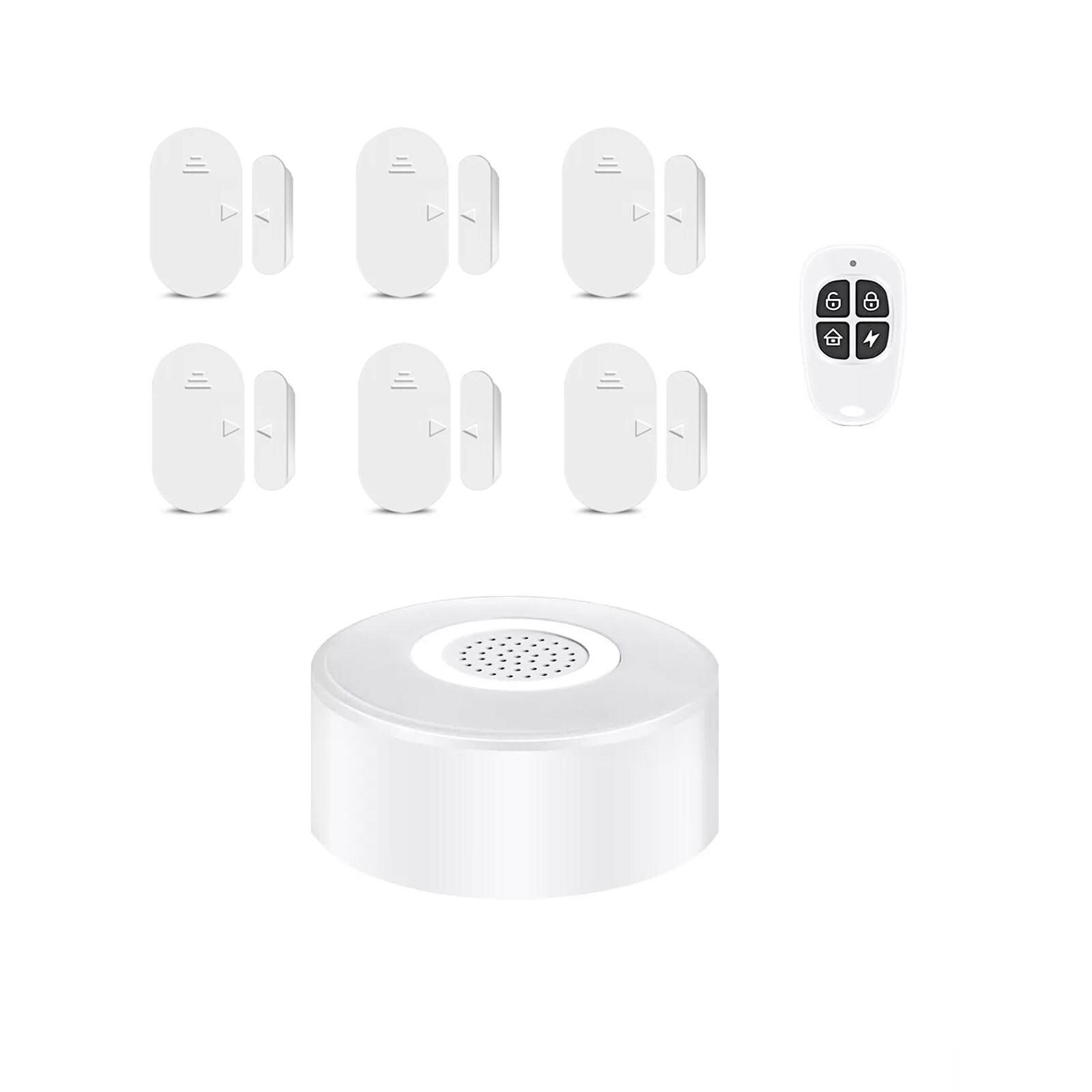 Tolviviov Wireless Home Door Window Security System Sensor Kit Easy Setup 8Pcs