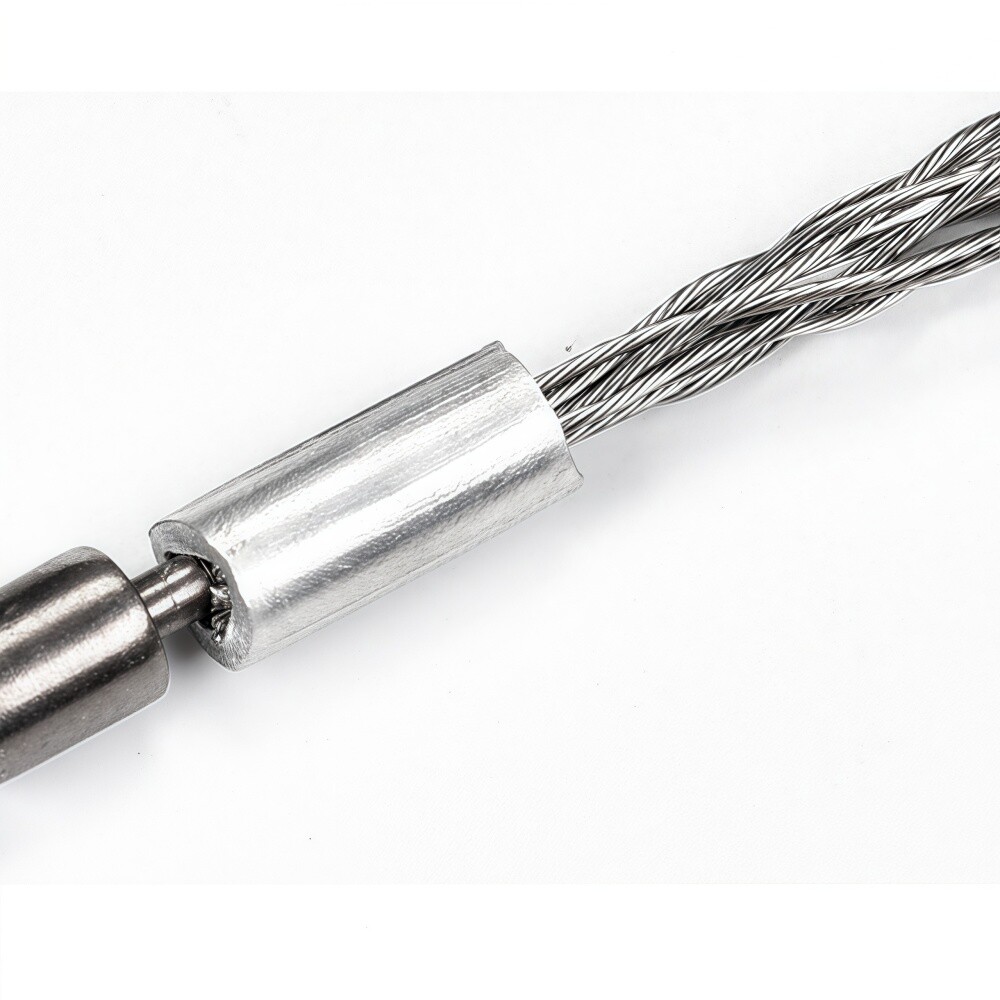 1/2" Galvanized Steel Cable Pulling Grip Wire Mesh Sock Conduit Strain Relief